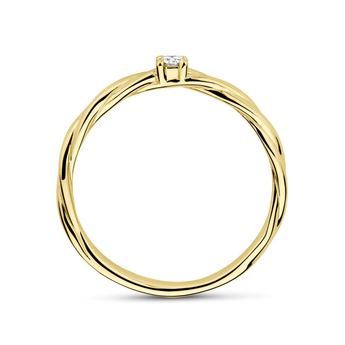 14K Geelgoud Ring Diamant 0.05Ct H Si 4028826 - PansiteNederland.nl