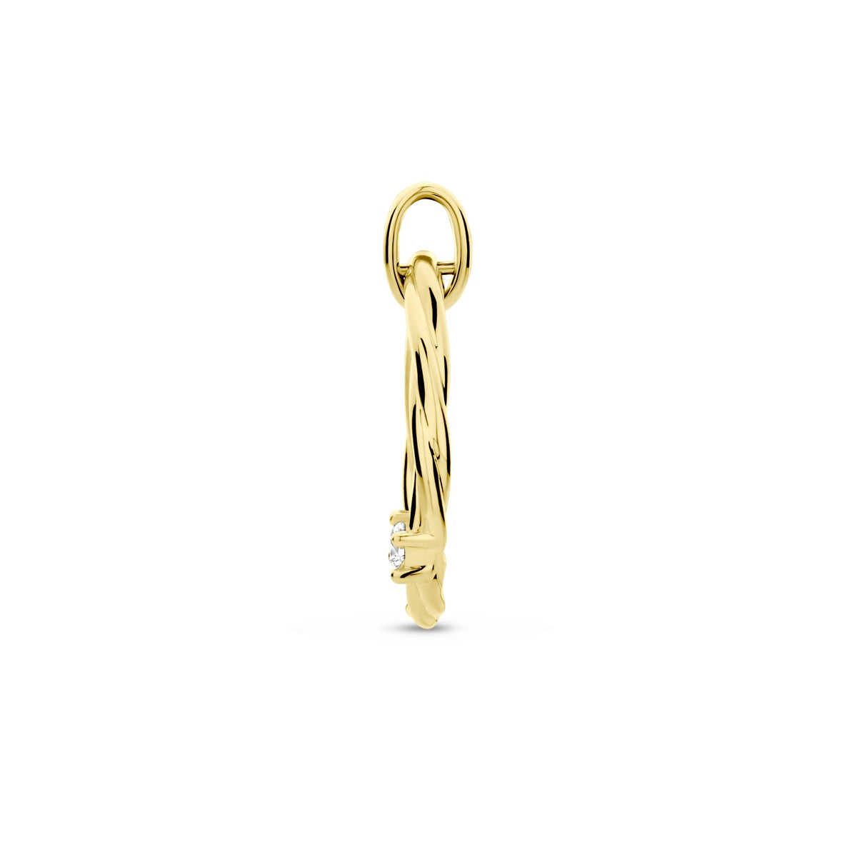 14K geelgoud hanger diamant 0.05ct h si 4028830 - PansiteNederland.nl