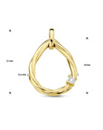 14K geelgoud hanger diamant 0.05ct h si 4028830 - PansiteNederland.nl