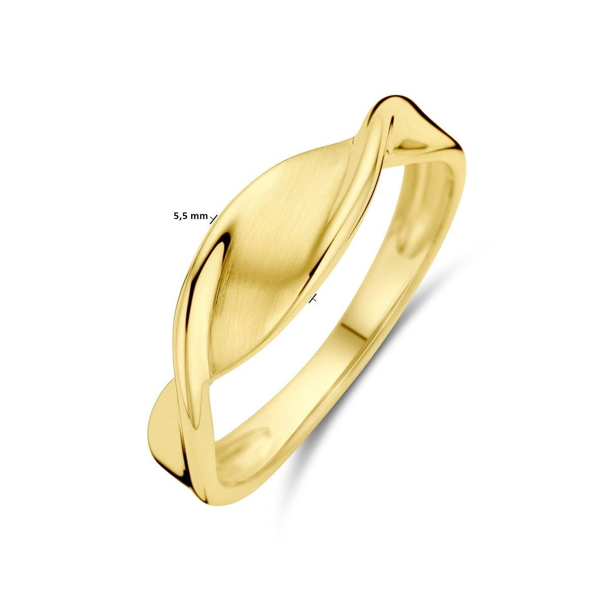 14K Geelgoud Ring Poli/Mat 4028845 - PansiteNederland.nl