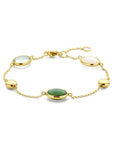 14K Geelgoud Armband Natuurlijke Kleurstenen 17 - 19 Cm 4028858 - PansiteNederland.nl