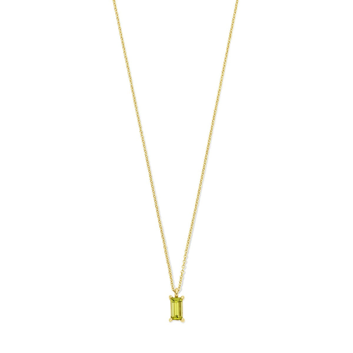 14K geelgoud collier peridot 41 - 43 - 45 cm 4028872 - PansiteNederland.nl