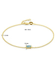 14K Geelgoud Armband Blauw Topaas 16,5 - 18 Cm 4028876 - PansiteNederland.nl