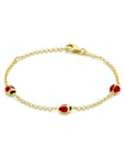 14K Geelgoud Armband Lieveheersbeestje 11 - 13 Cm 4028921 - PansiteNederland.nl