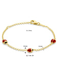 14K Geelgoud Armband Lieveheersbeestje 11 - 13 Cm 4028921 - PansiteNederland.nl