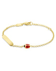 14K Geelgoud Graveerarmband Lieveheersbeestje Plaat 3,5 Mm 11 - 13 Cm 4028923 - PansiteNederland.nl