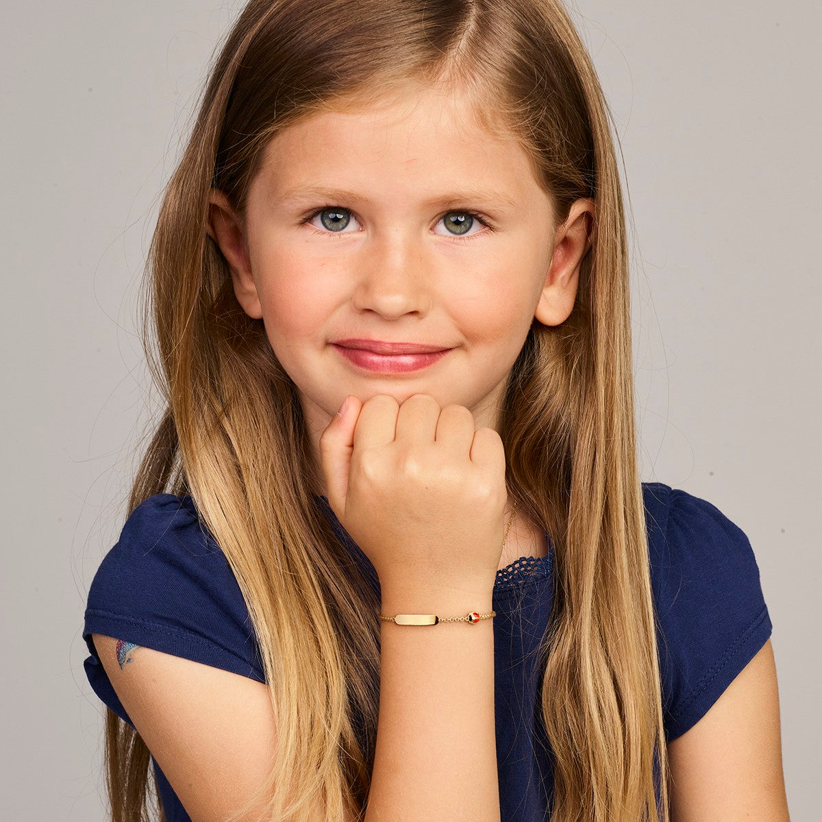 14K Geelgoud Graveerarmband Lieveheersbeestje Plaat 3,5 Mm 11 - 13 Cm 4028923 - PansiteNederland.nl
