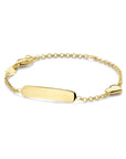 graveerarmband hart plaat 3,5 mm 14K geelgoud - PansiteNederland.nl