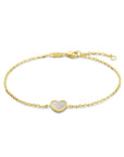14K Geelgoud Armband Hart Parelmoer 16 - 18 Cm 4028932 - PansiteNederland.nl
