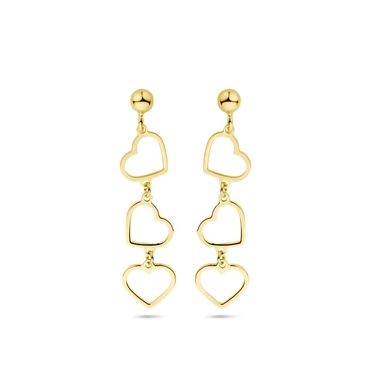 14K Geelgoud Oorhangers Hartjes 4028935 - PansiteNederland.nl