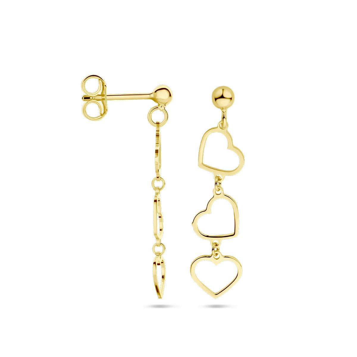 14K Geelgoud Oorhangers Hartjes 4028935 - PansiteNederland.nl