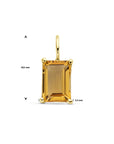 14K geelgoud hanger citrien 4028962 - PansiteNederland.nl