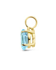14K geelgoud hanger blauw topaas 4028963 - PansiteNederland.nl