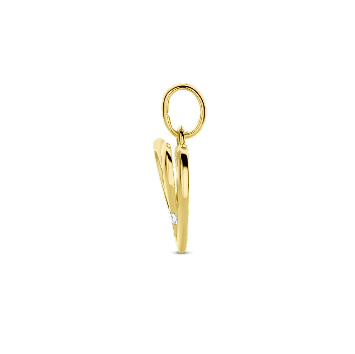 14K geelgoud hanger hartje zirkonia 4028991 - PansiteNederland.nl