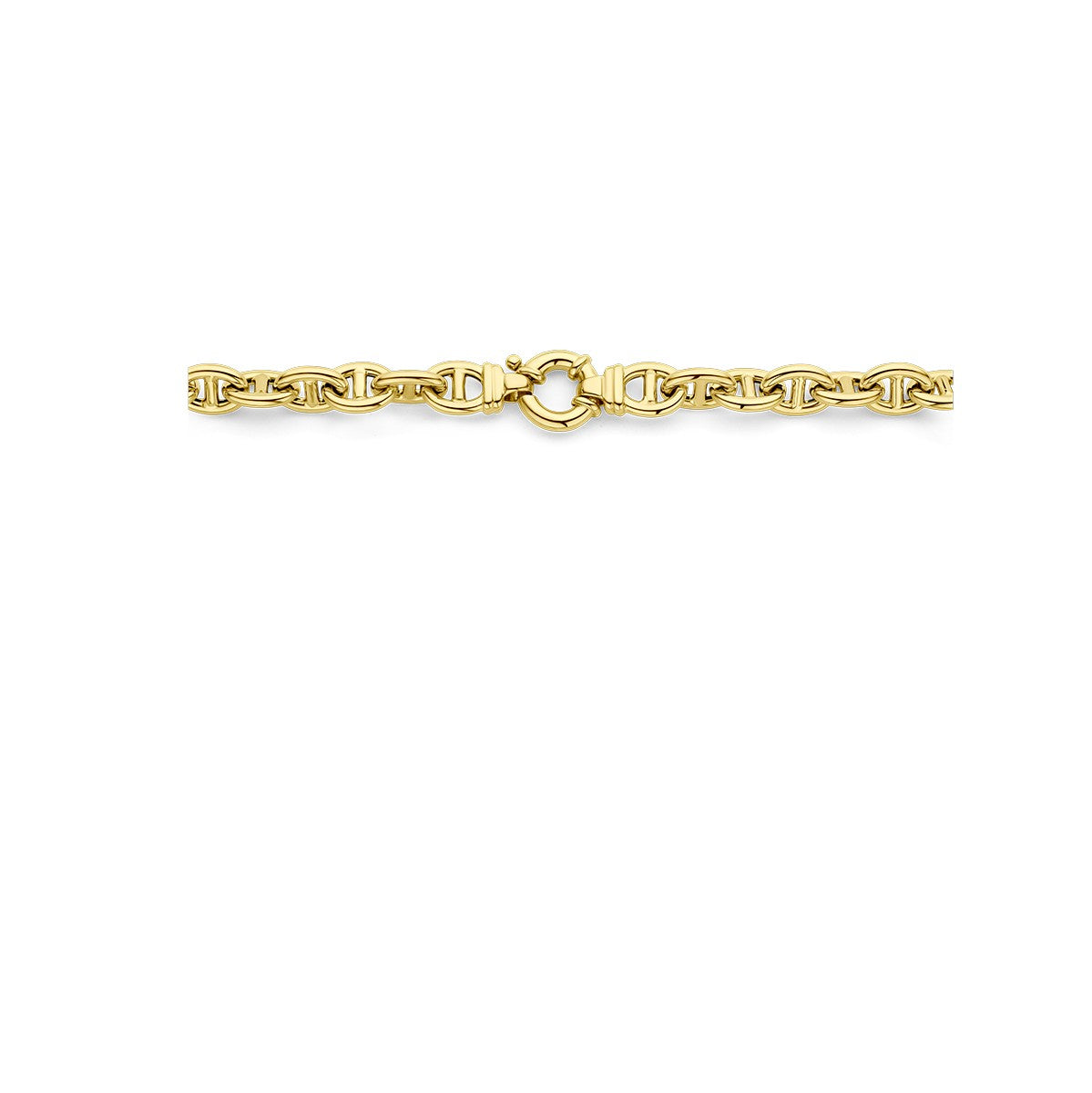 14K geelgoud collier marine 10 mm 45 cm met groot springslot 4029000 - PansiteNederland.nl