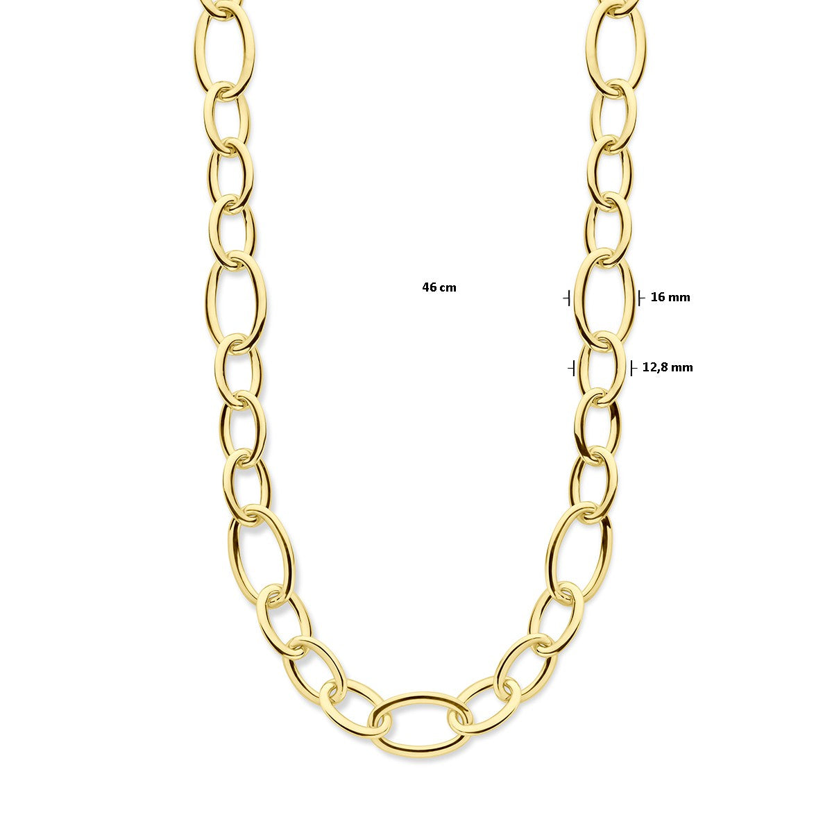 14K geelgoud collier 16 mm 46 cm 4029106 - PansiteNederland.nl