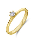 14K Geelgoud Aanzoeksring Diamant 0.15Ct H Si 4029119 - PansiteNederland.nl