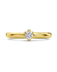 14K Geelgoud Aanzoeksring Diamant 0.15Ct H Si 4029119 - PansiteNederland.nl