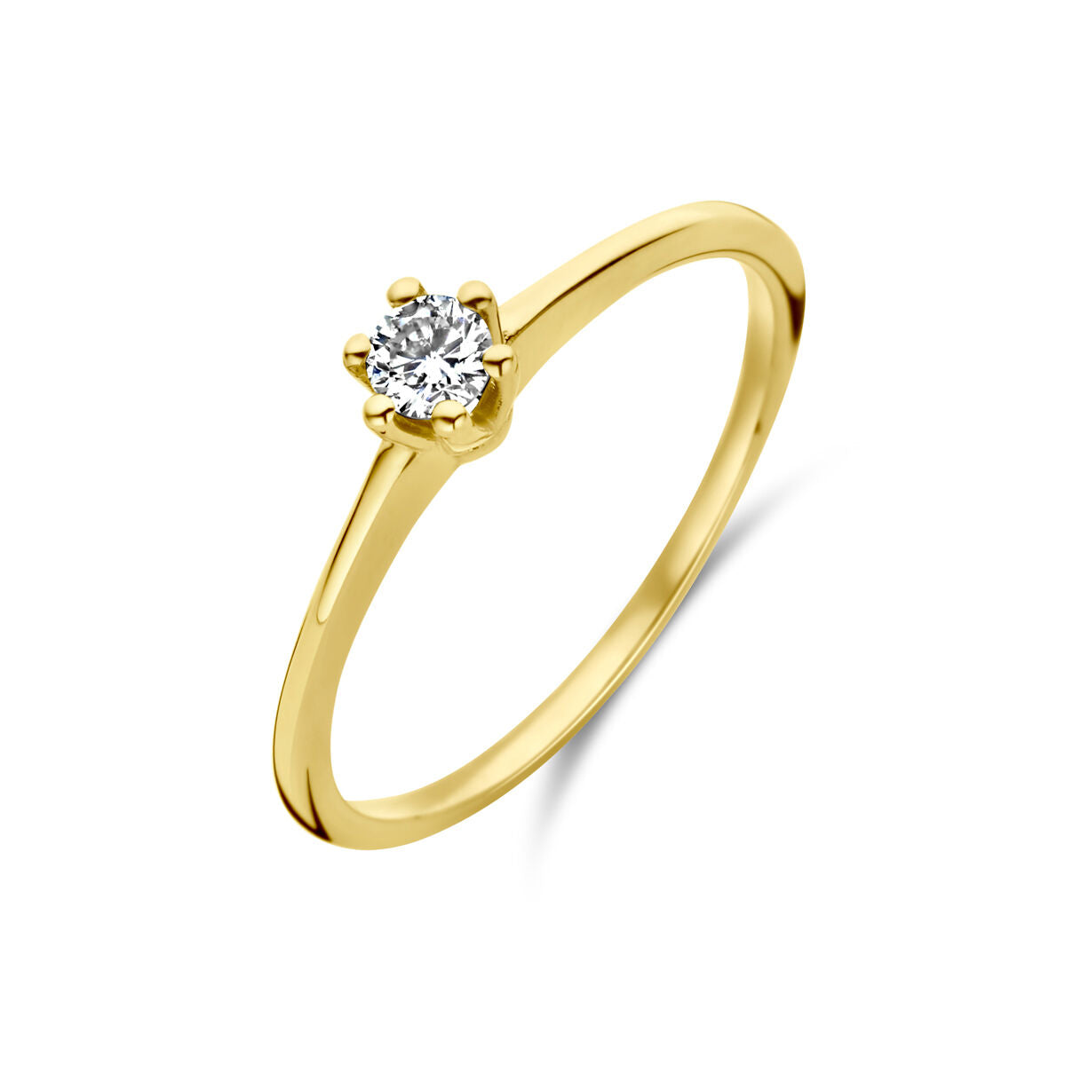 14K Geelgoud Aanzoeksring Diamant 0.15Ct H Si 4029139 - PansiteNederland.nl