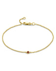 14K Geelgoud Armband Robijn 16 - 18 Cm 4029156 - PansiteNederland.nl