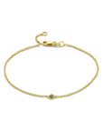 14K Geelgoud Armband Smaragd 16 - 18 Cm 4029157 - PansiteNederland.nl