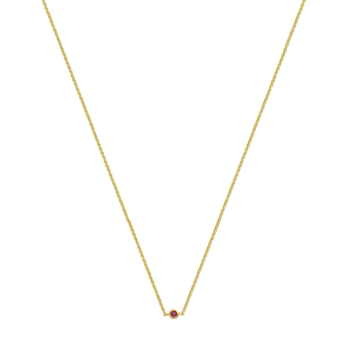 14K geelgoud collier robijn 41 - 43 - 45 cm 4029159 - PansiteNederland.nl