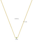 14K geelgoud collier smaragd 41 - 43 - 45 cm 4029160 - PansiteNederland.nl