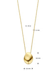 14K geelgoud collier druppel 1,1 mm 42 - 45 cm 4029309 - PansiteNederland.nl