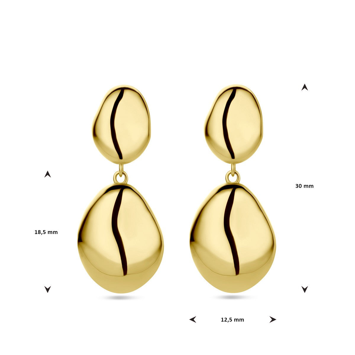 14K Geelgoud Oorhangers Druppel 4029310 - PansiteNederland.nl