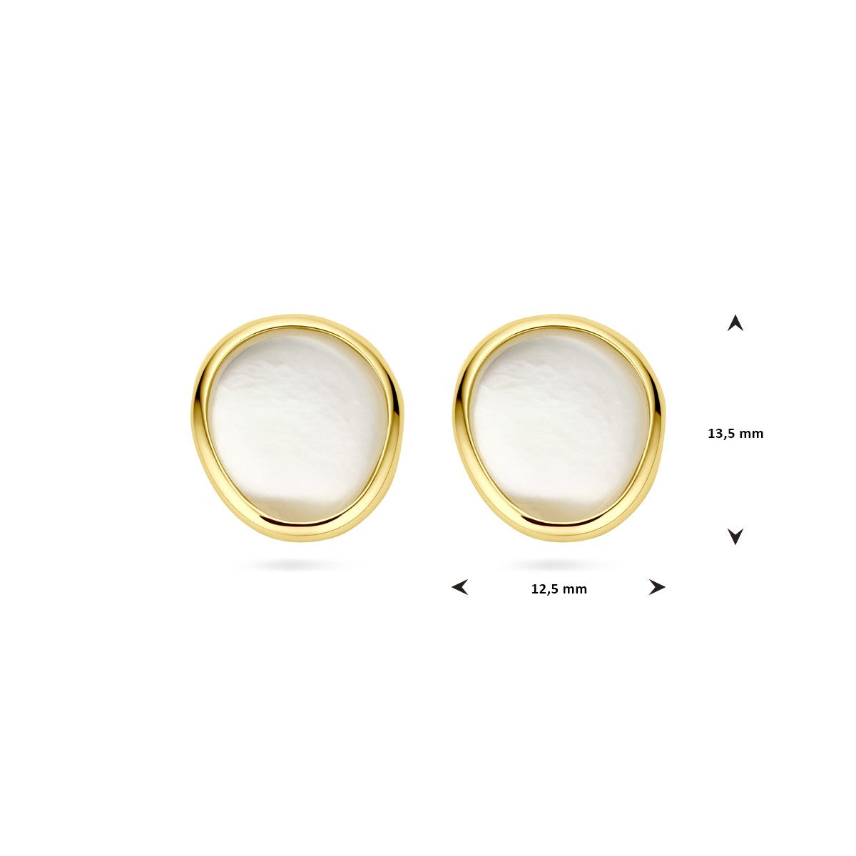 14K Geelgoud Oorknoppen Parelmoer 4029312 - PansiteNederland.nl