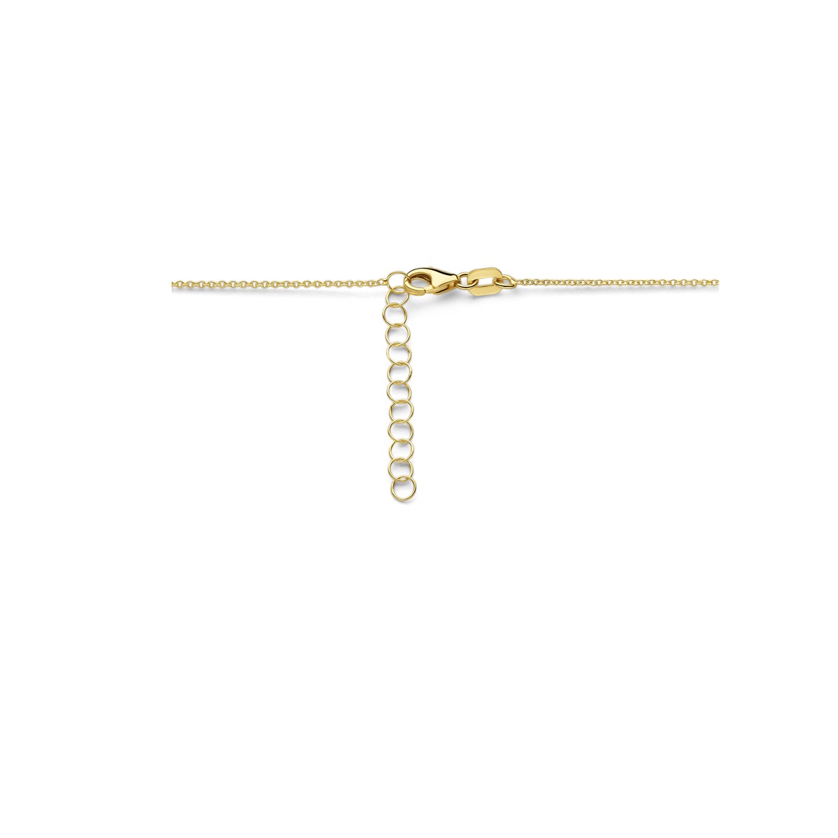 Graveercollier plaatjes 16 mm 41 + 4 cm 14K geelgoud