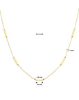 14K geelgoud graveercollier plaatjes 16 mm 41 + 4 cm 4029351