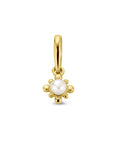 14K geelgoud hanger bloem parel 4029418