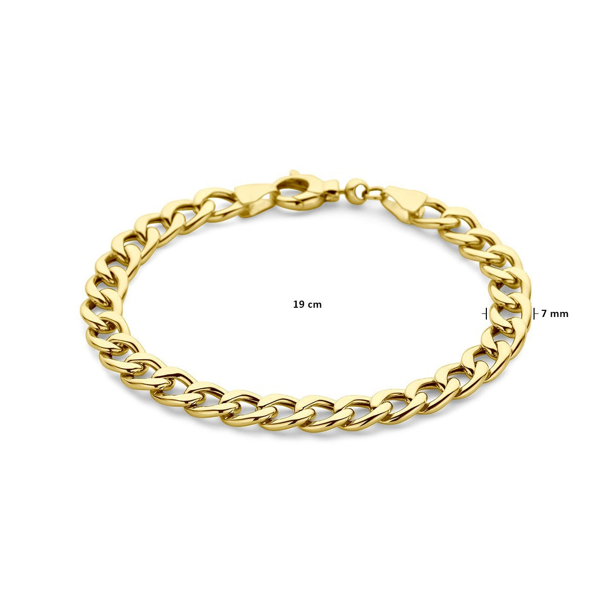 14K Geelgouden armband gourmette 7,0 mm 19 cm 14K geelgoud 4029484, exclusief en kwalitatief hoogwaardig. Ontdek nu!