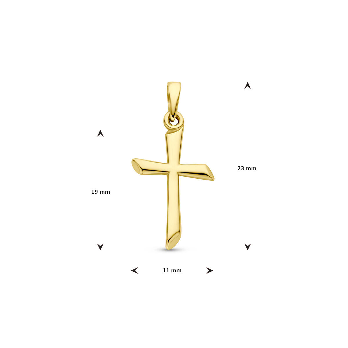 14K geelgoud hanger kruis 4029488 - PansiteNederland.nl