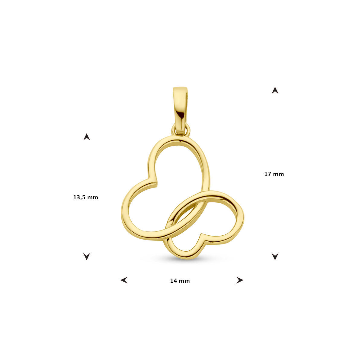14K geelgoud hanger vlinder 4029491 - PansiteNederland.nl