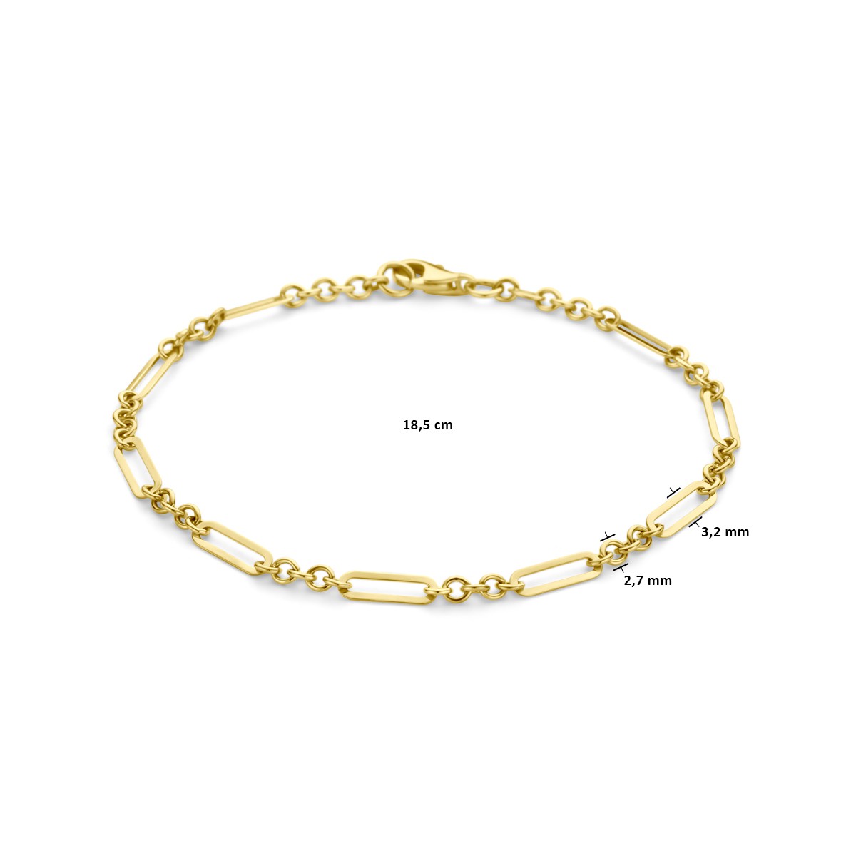 Armband 3,2 mm 18,5 cm 14K geelgoud