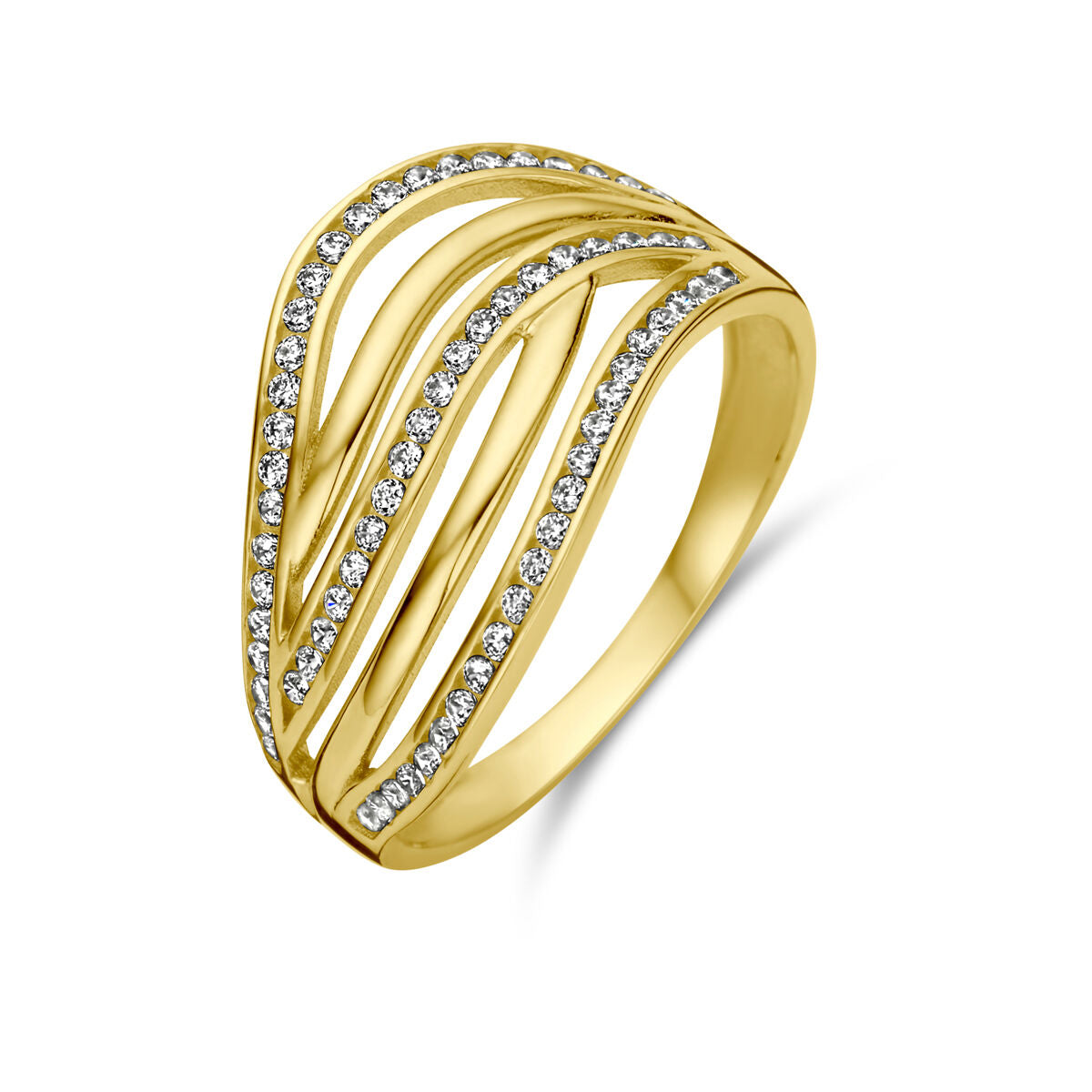 Geelgouden ring zirkonia 14K - 4029665, exclusief en kwalitatief hoogwaardig. Ontdek nu!