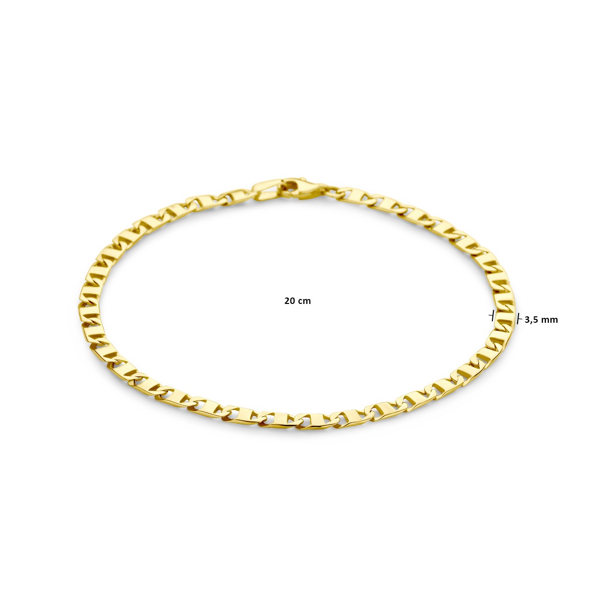 Armband 3,5 mm 14K geelgoud