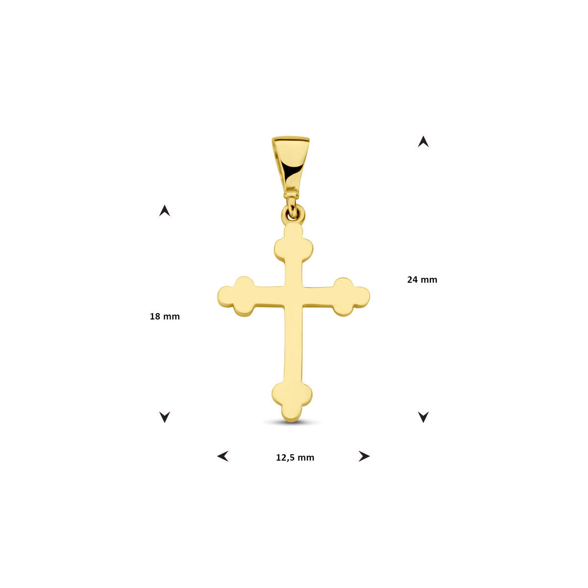 14K geelgoud hanger kruis 4029761 - PansiteNederland.nl