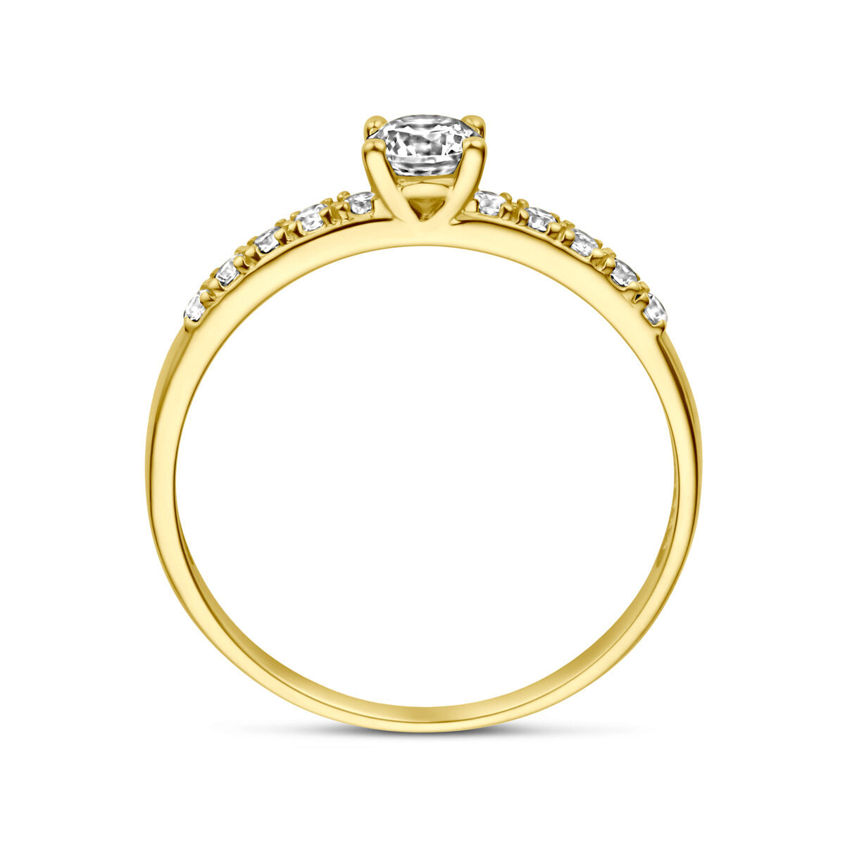 14K geelgouden ring zirkonia 4029767 - PansiteNederland.nl