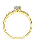 14K geelgouden ring zirkonia 4029767 - PansiteNederland.nl