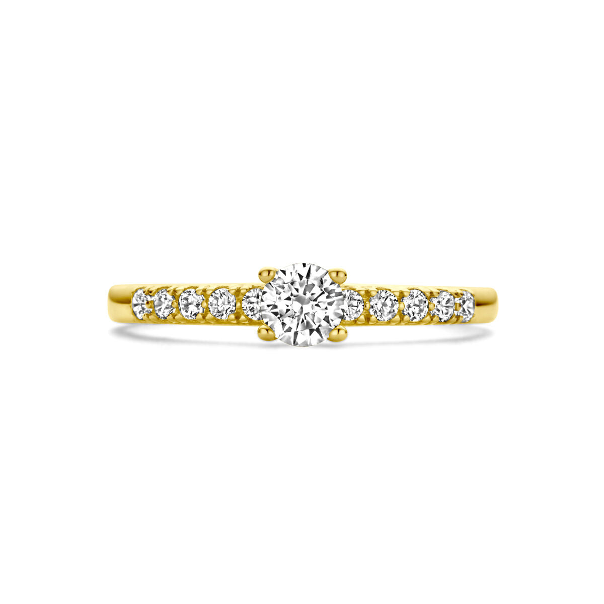 14K geelgouden ring zirkonia 4029767 - PansiteNederland.nl