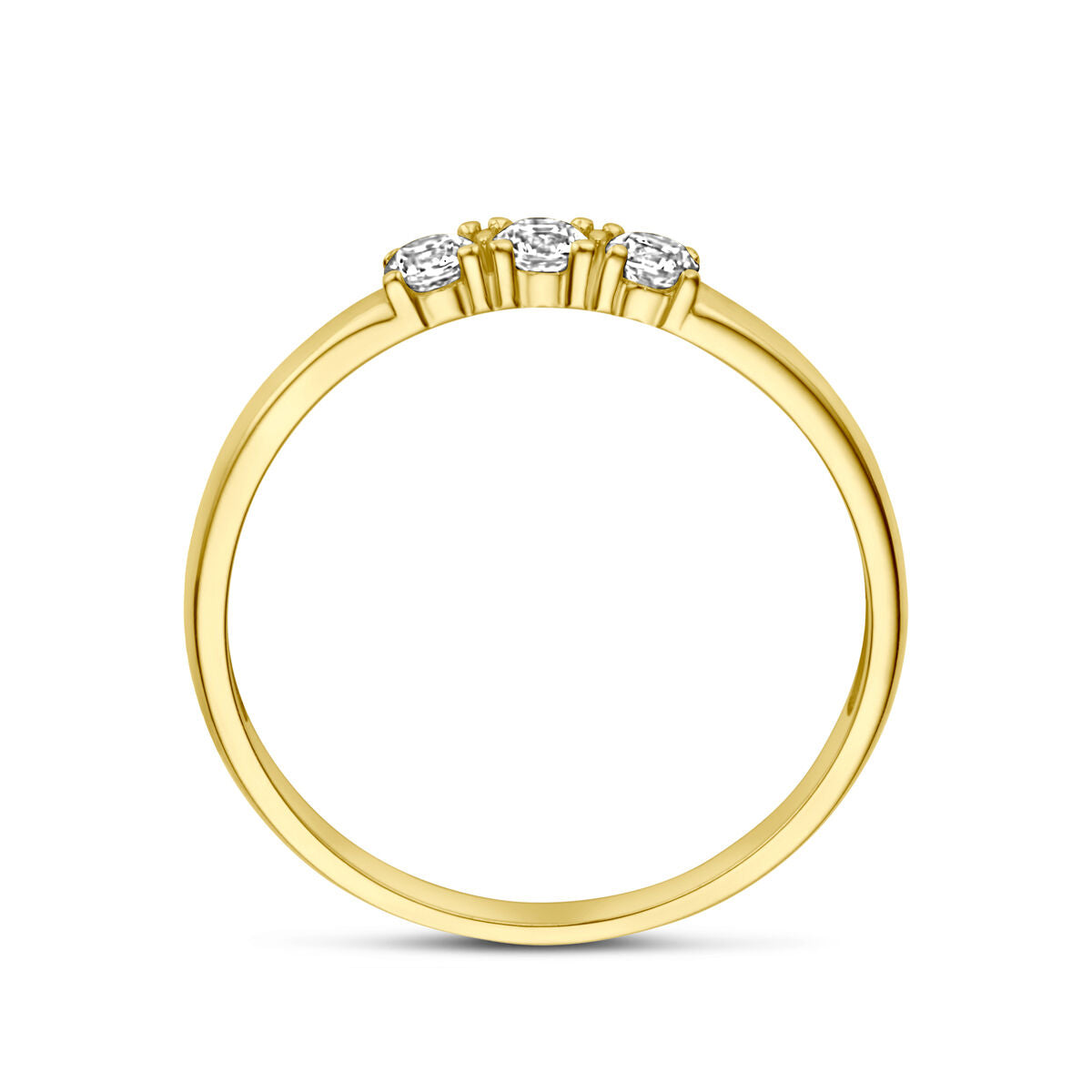 14K Geelgoud Ring Met Zirkonia 4029772 - PansiteNederland.nl