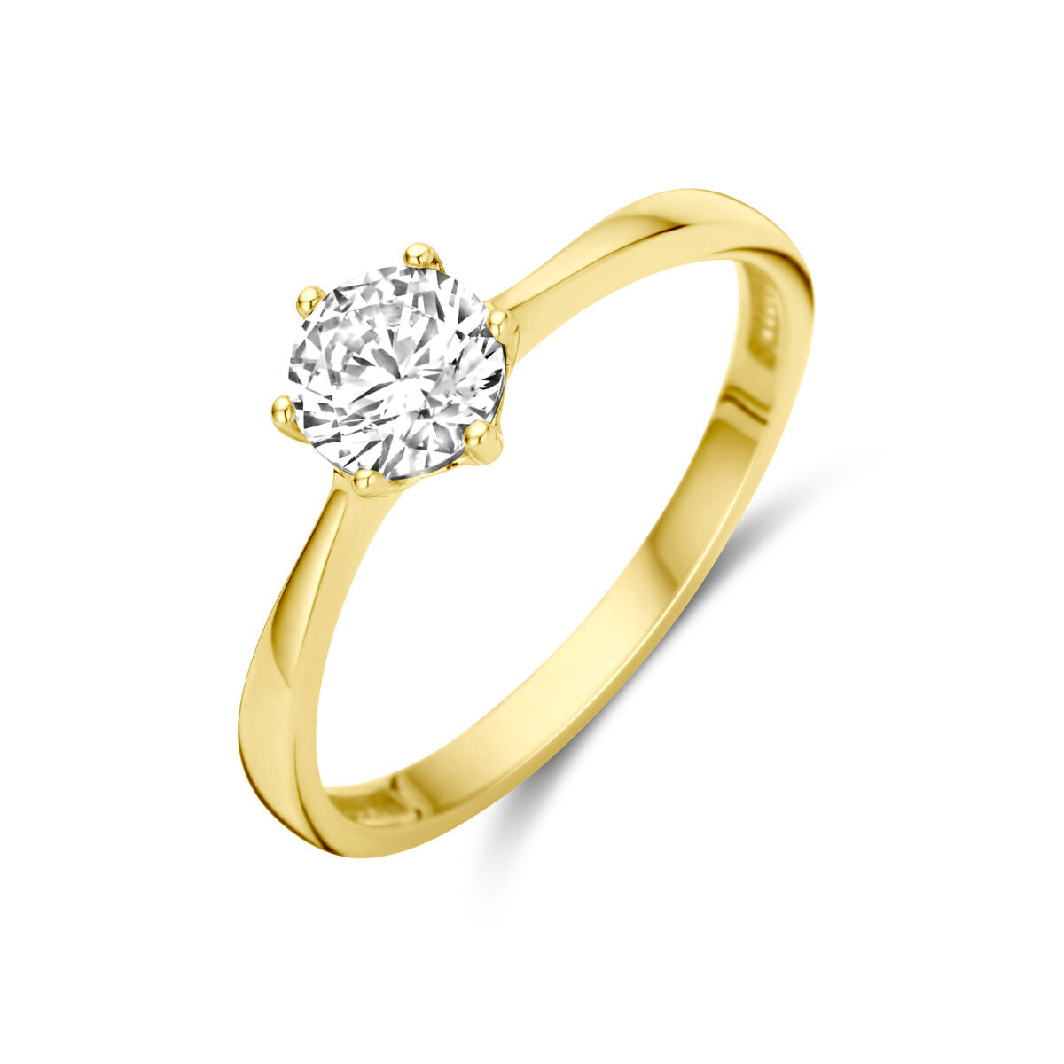 14K geelgouden ring zirkonia 4029791 - PansiteNederland.nl