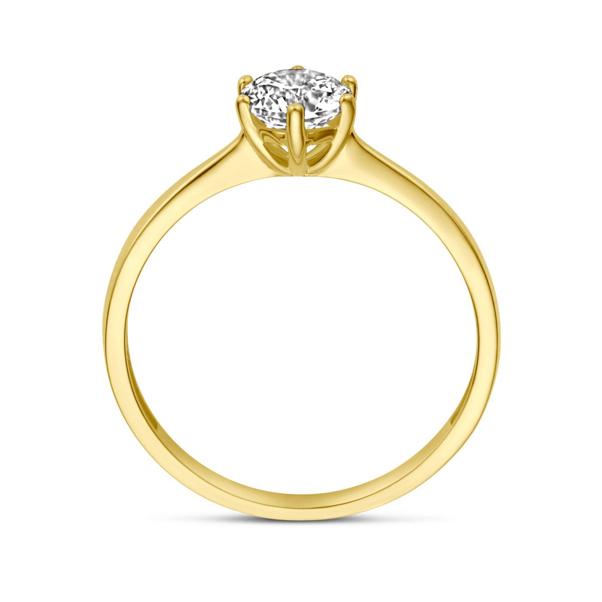 Ring zirkonia 14K geelgoud 6,5 mm – 4029791