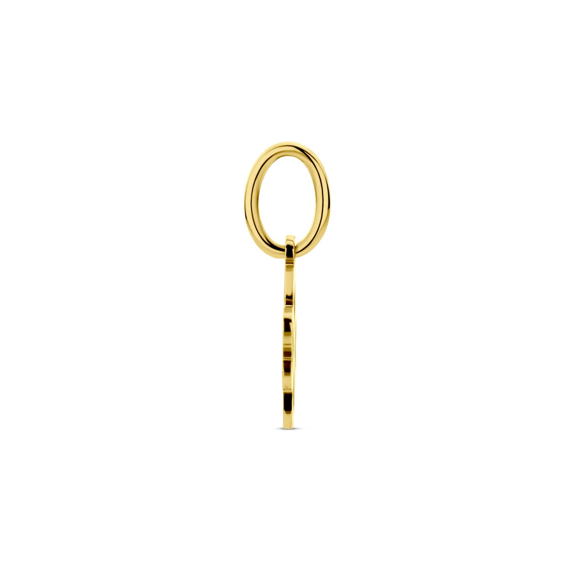 Hanger klavertje 8,5 mm 14K geelgoud