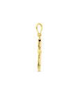 14K geelgoud hanger kruis zirkonia 4029839 - PansiteNederland.nl