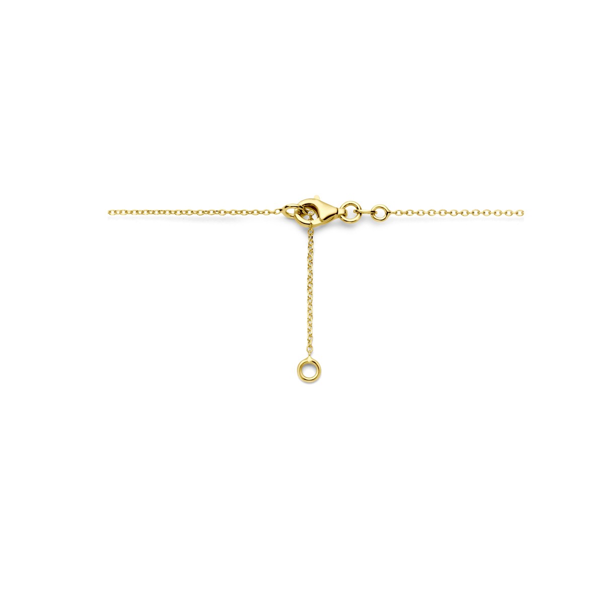 Collier ovaaltjes 43 - 45 cm 14K geelgoud