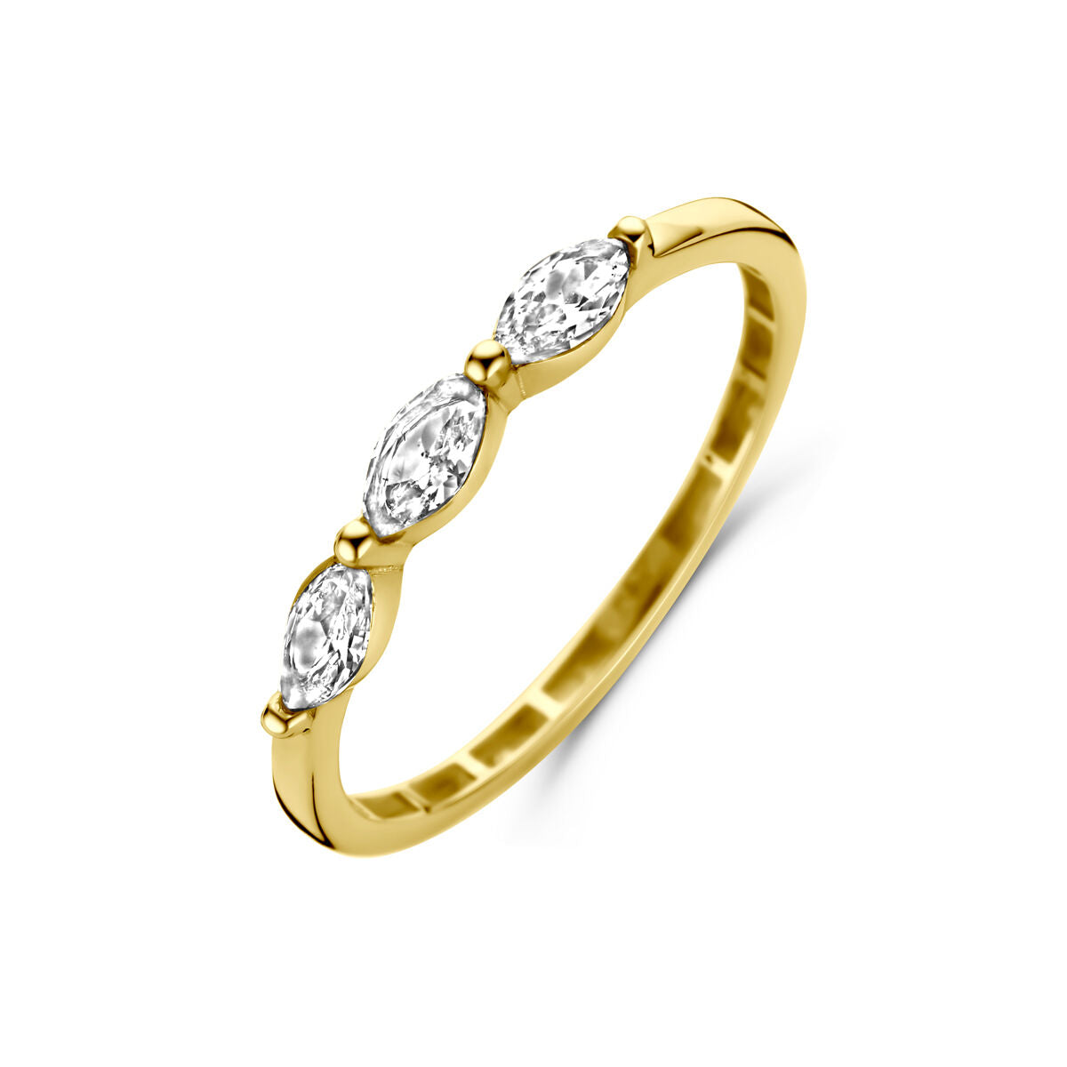 14K Geelgoud Ring Met Zirkonia 4030025 - PansiteNederland.nl